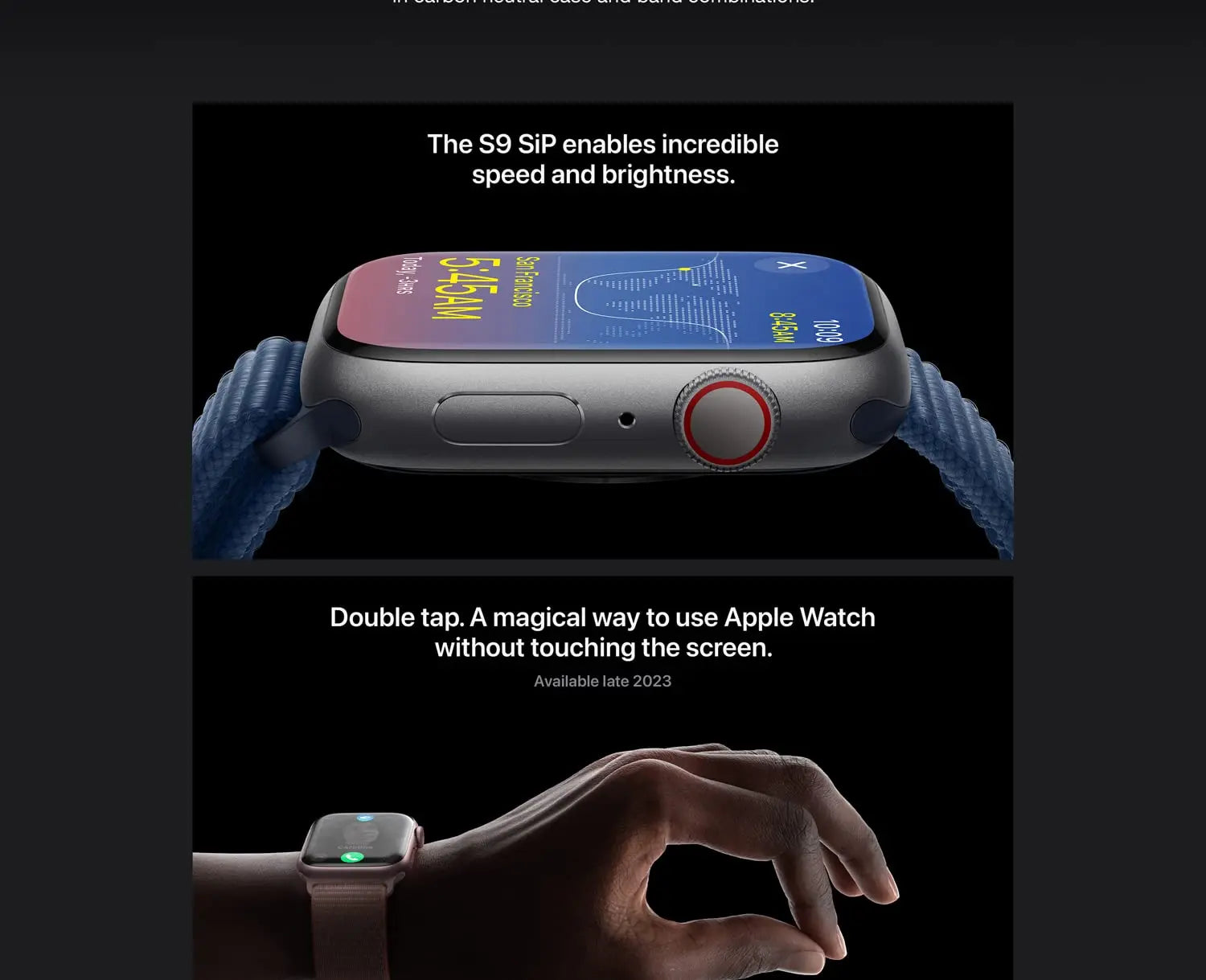 100% Original 2023 NEW Apple Watch Series 9 45mm GPS Apple Watch S9 Aluminum Case with Sport Band iOS Smart Watch